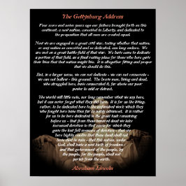 Abraham Lincoln - The Gettysburg Address ポスター