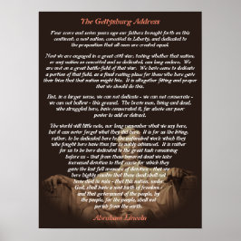 Abraham Lincoln - The Gettysburg Address ポスター