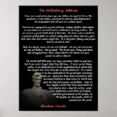 Abraham Lincoln - The Gettysburg Address ポスター (正面)