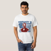 Abraham Lincoln USA President Flagge Tシャツ (正面フル)