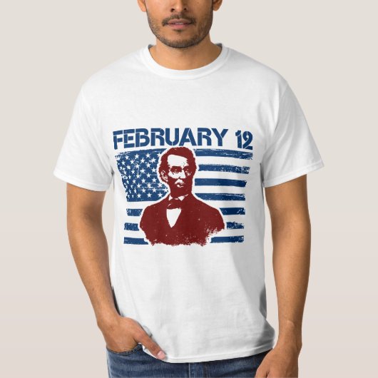 Abraham Lincoln USA President Flagge Tシャツ (正面)