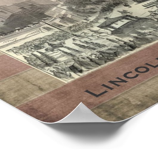 Abraham Lincoln's Funeral Procession ポスター (角)