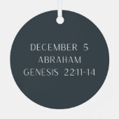 Abraham's Sacrifice Advent Jesse Tree メタルオーナメント (裏面)
