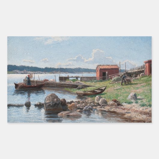 Abrahamssonの「Motif from Jutolmen」スタンプ 長方形シール (正面)