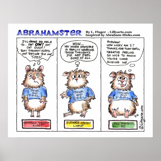 Abrahamster 3パネル漫画ポスタープリント ポスター (正面)