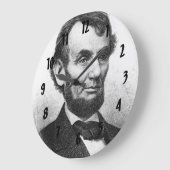 Abrahanリンカーン ラージ壁時計 (傾斜)