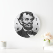 Abrahanリンカーン ラージ壁時計 (ホーム)