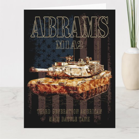 Abrams M1A2 MBT統一された州主戦車 サンキューカード (正面)