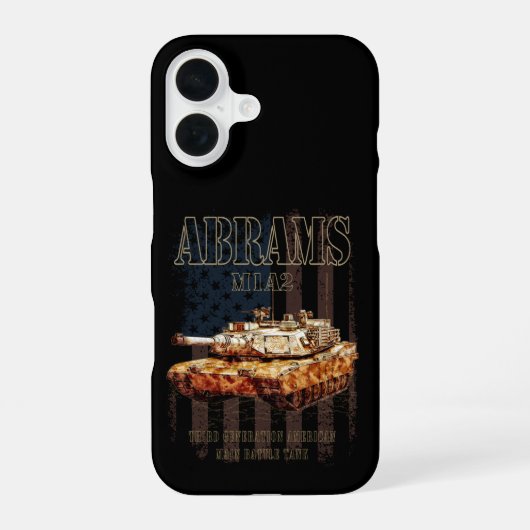 Abrams M1A2 MBT統一された州主戦車 iPhone 16ケース (裏面)
