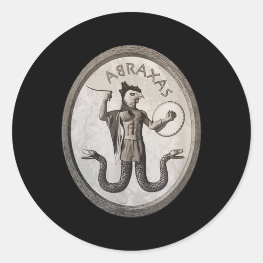 Abraxas Esoteric Gnostic Symbolオカルトリツ異教のア ラウンドシール (正面)