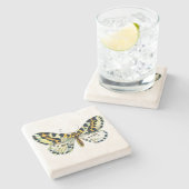 Abraxas grossulariata, The Magpie Moth Color Image ストーンコースター (横)