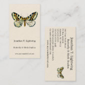 Abraxas grossulariata, The Magpie Moth Color Image 名刺 (正面/裏面)