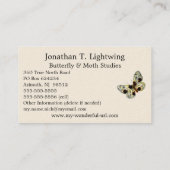 Abraxas sylvata – 白濁したマグパイ蛾 名刺 (裏面)