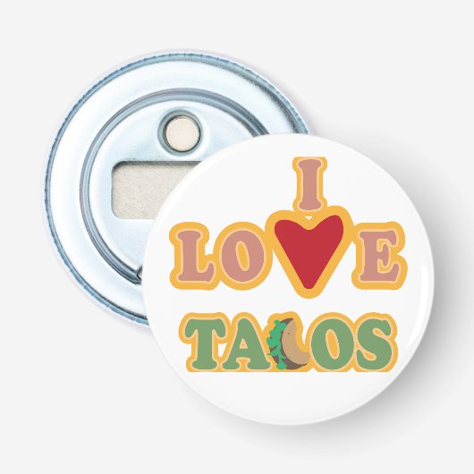 Abrebotellas redondo I Love Tacos 栓抜き (正面)