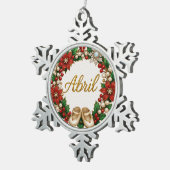 Abril Baby’s First Christmas Snowflake Ornament  スノーフレークピューターオーナメント (右)