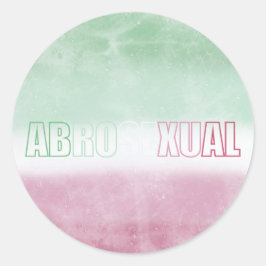 Abrosexual pride flag sticker ラウンドシール