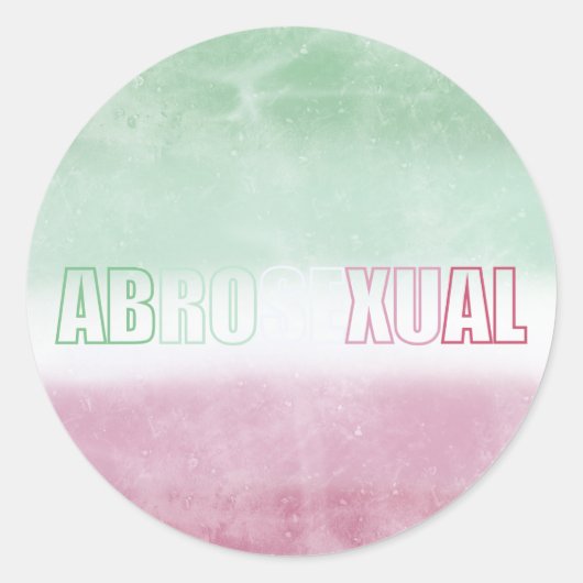 Abrosexual pride flag sticker ラウンドシール (正面)