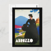 Abruzzo，イタリアのヴィンテージ旅行広告のポスター ポストカード (正面/裏面)