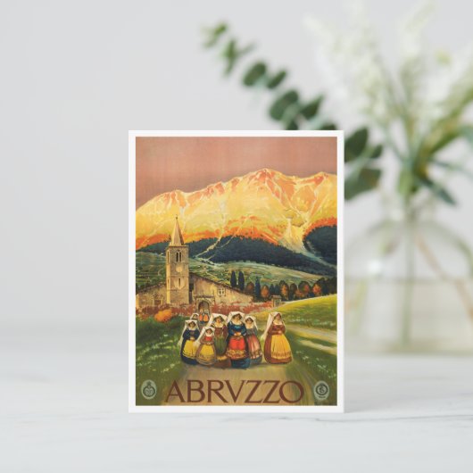 Abruzzo, Abrvzzo，イタリアのヴィンテージ旅行はがき ポストカード (スタンド正面)
