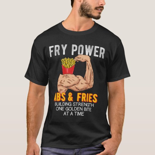 Absおもしろいエクササイズフリフランスのーズ筋肉建物ボー Tシャツ (正面)