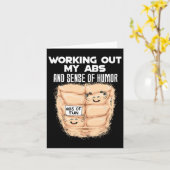 Absおもしろいエクササイズマッスル建物ボディビル1 カード (黄色い花)