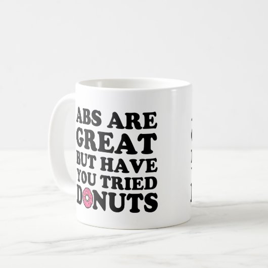 ABSに素晴らしいですが、試みられたドーナツのおもしろマグカップあります コーヒーマグカップ (正面左)
