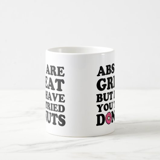 ABSに素晴らしいですが、試みられたドーナツのおもしろマグカップあります コーヒーマグカップ (中央)