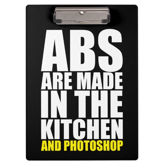AbsはキッチンとPhotoshopで作られる – おもしろい クリップボード (正面)