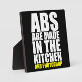 AbsはキッチンとPhotoshopで作られる – おもしろい フォトプラーク (正面)