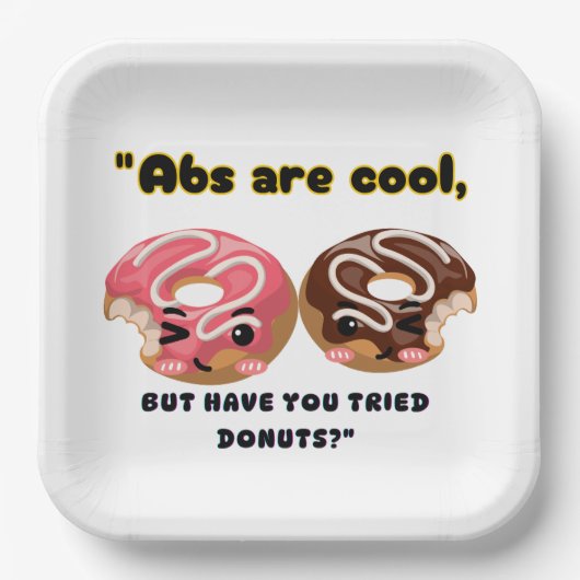 ABSはクールドーナツを試す必要がある ペーパープレート (正面)