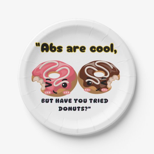 ABSはクールドーナツを試す必要がある ペーパープレート (正面)
