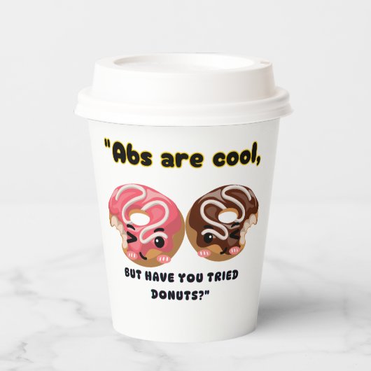 ABSはクールドーナツを試す必要がある 紙コップ (正面)