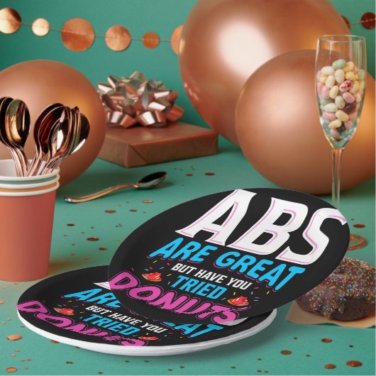 Absは素晴らしでもドーナツを試した？ ペーパープレート (複数)