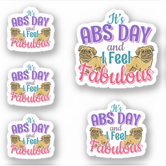 Absデイコアトレーニング – パグドッグラバー シール (正面)