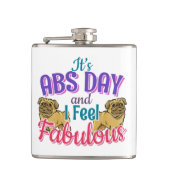 Absデイコアトレーニング – パグドッグラバー フラスク (正面)