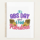 Absデイコアトレーニング – パグドッグラバー プランナー手帳 (正面)