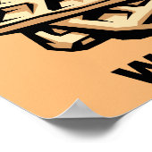 Absポスターのサインが入ったワッフルパンケおもしろいーキ ポスター (角)