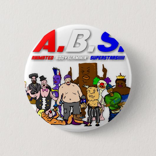 ABSレスリング!!! 缶バッジ (正面)