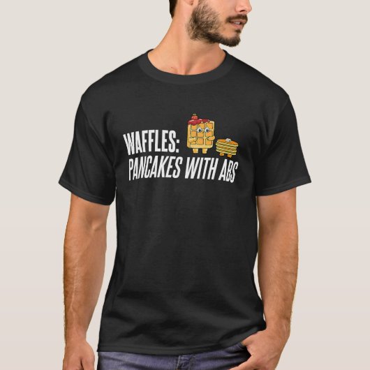 Abs付きワッフルパンケーキ Tシャツ (正面)