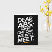 Abs親愛多分私たちはジムTeeに会うおもしろい カード (黄色い花)