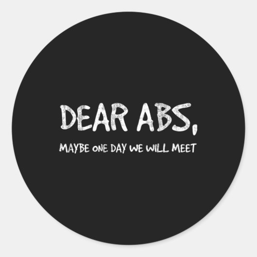 Abs親愛多分私たちはジムTeeに会うおもしろい ラウンドシール (正面)