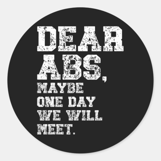 Abs親愛多分重量挙げボディビルティー ラウンドシール (正面)