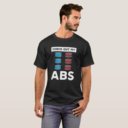 Abs 3Dプリントプリンタ印刷操作のチェックアウト Tシャツ (正面フル)