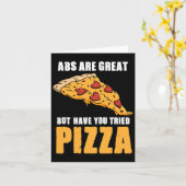 Abs Are Great But Have You Tried Pizza Love Fitnes カード (黄色い花)