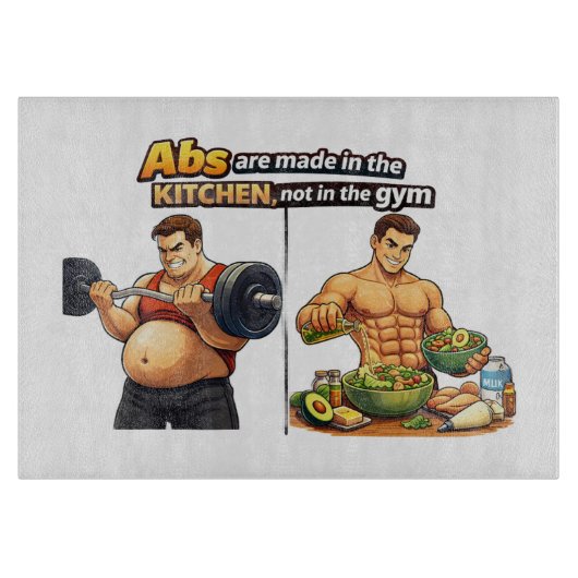 Abs Are Made in the Kitchen Chopping Board カッティングボード (正面)