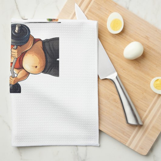 Abs Are Made in the Kitchen Tea Towel キッチンタオル (四つ折り)
