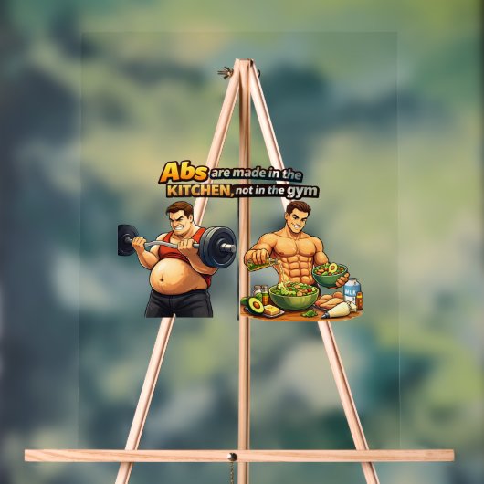 Abs Are Made in the Kitchen Wall Art アクリルサイン (ニュートラル)