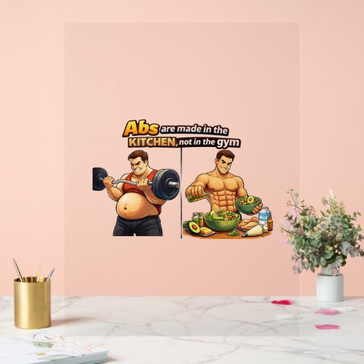Abs Are Made in the Kitchen Wall Art アクリルサイン (ウェディング)