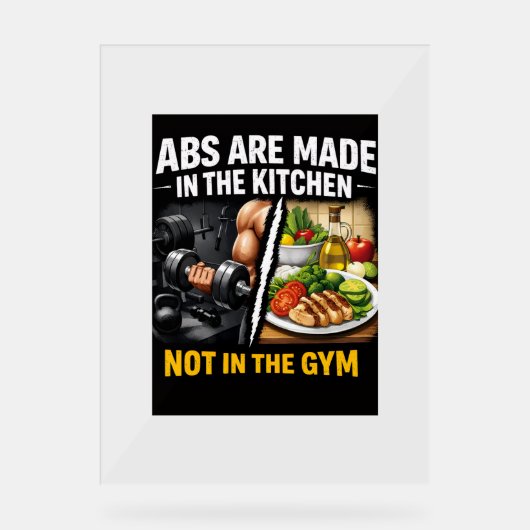 Abs Are Made in the Kitchen Wall Art アクリルサイン (正面)