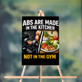 Abs Are Made in the Kitchen Wall Art アクリルサイン (ニュートラル)
